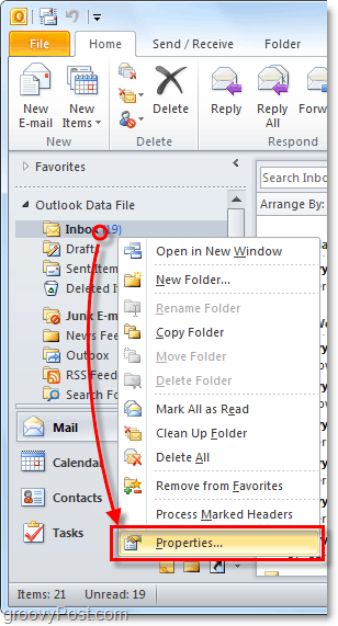 adjust autoarchive features for individual Outlook 2010 folders