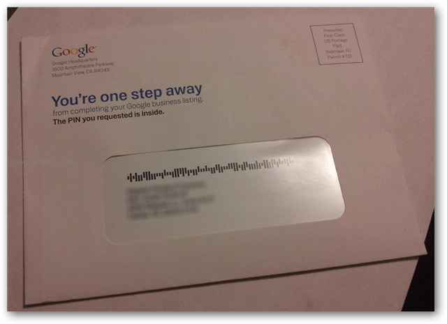 google postcard from business listing