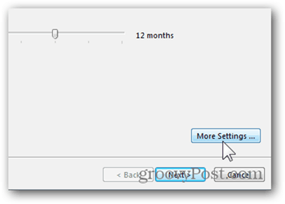 Add Mailbox Outlook 2013 - Click More Settings